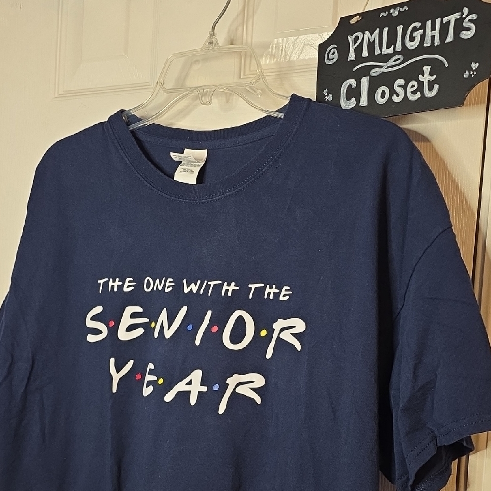 Navy Blue T-Shirt Senior Year Design XL "The One with the Senior Year"